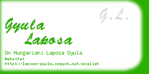 gyula laposa business card